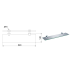 Ruby Round Glass Shelf 520 mm Chrome