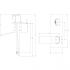 Square Black Wall Mixer with Spout