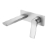 Square Brushed Nickel Wall Mixer with Spout