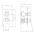 Square Black Wall Mixer With Diverter