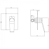 Square Black Built-in Shower Mixer(Brass)