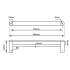 Black Double Towel Rail 600mm