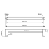 Chrome Double Towel Rail 800mm