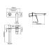 Square Matte Black Round Bathtub/Basin Wall Mixer With Spout