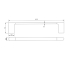 Black Single Towel Rail 600mm