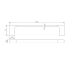 Black Single Towel Rail 800mm