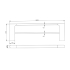 Black Double Towel Rail 800mm