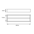 Black Double Towel Rail 600mm