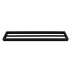 Black Double Towel Rail 600mm