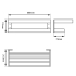 Black Double Towel Holder 600mm