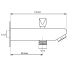 Matte Black Bathtub/Basin Wall Spout with Diverter