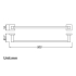 Black Single Towel Rail 800mm