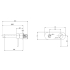 Round Chrome Bathtub/Basin Wall Mixer With Spout