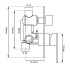 Round Matte Black Shower/Bath Mixer Diverter