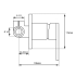 Round Chrome Shower/Bath Wall Mixer