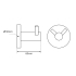 Round Black 304 Stainless Steel Double Wall Hook