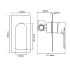 Solid Brass Black Shower/Bath Wall Mixer