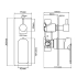 Solid Brass Chrome Bath/Shower Wall Mixer with Diverter Wall Mounted