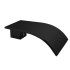 Waterfall Black Bathtub/Basin Wall Spout