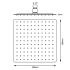 Super-slim Square Black Rainfall Shower Head 200mm