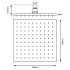 Square Black Brass Rainfall Shower Head 250mm