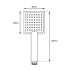 Black Square Handheld Shower