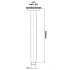 Square Chrome Ceiling Shower Arm 200mm