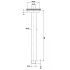 Square Chrome Ceiling Shower Arm 600mm