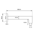Square Black Wall Mounted Shower Arm 400mm