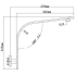 Square Chrome Gooseneck Wall Shower Arm