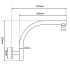 Round Chrome Swivel Wall Mounted Shower Arm
