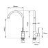 Round Matt Black Kitchen Sink Mixer Tap
