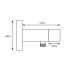 Bathroom Square Black 1/4 Turn Washing Machine Stop Taps (One Pair)
