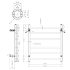 Chrome Square Electric Heated Towel Rack 6 Bars
