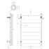 Black Square Electric Heated Towel Rack 8 Bars