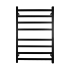 Black Square Electric Heated Towel Rack 8 Bars