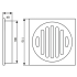 115*115mm Black Brass Tile Insert Floor Drain(100mm Outlet)