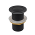 Black 32/40mm Solid Brass Basin Pop Up Waste with NO Overflow