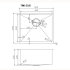 304 Stainless Steel Hand-made Single Bowl Kitchen Sink(Round Edges) 500*440*230mm