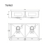 304 Stainless Steel Hand-made Double Kitchen Sink(Round Edges) 865*440*200mm