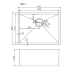 304 Stainless Steel Hand-made Single Bowl Kitchen Sink(Round Edges) 600*450*230mm