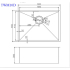 304 Stainless Steel Hand-made Single Bowl Kitchen Sink(Round Edges)600*450*300mm