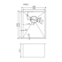 304 Stainless Steel Hand-made Single Bowl Kitchen Sink(Round Edges)390*450*215mm