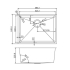 304 Stainless Steel Hand-made Single Bowl Kitchen Sink(Round Edges) 586*450*230mm