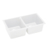 White Kitchen Sink Granite Stone Top/Under Mount Double Bowls 838*476*241mm