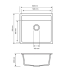 Carysil Waltz White Single Bowl Granite Kitchen Sink 560*510mm