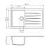 Carysil Vivaldi White Single Bowl with Drainer Granite Kitchen Sink 860*500mm