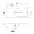Carysil Black Single Bowl with Drainer Granite Kitchen Sink 1000*440mm