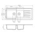 Carysil Vivaldi White 1 and 1/2 Bowl Granite Kitchen Sink 1160*500mm