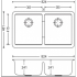 Carysil CGDB Concrete Grey Double Bowl Granite Kitchen Sink 824*481*241mm